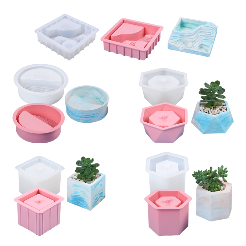 Succulent Set - Vaso di fiori succulente Stampo in