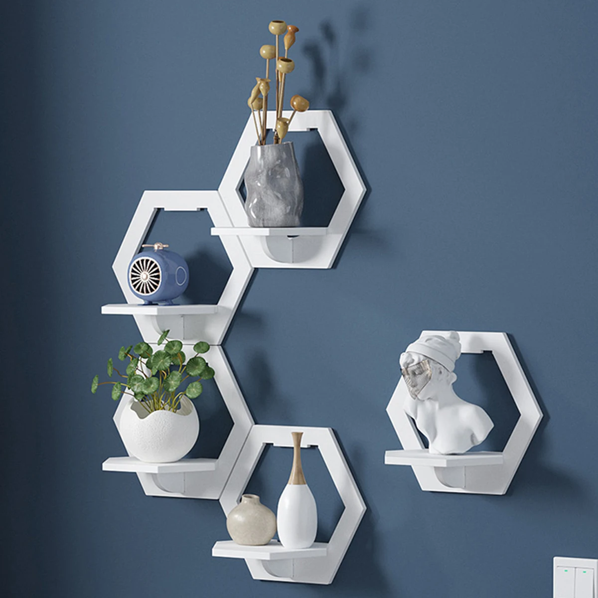3 pezzi mensola a muro esagona - Terracotta Pot recensione e prezzo