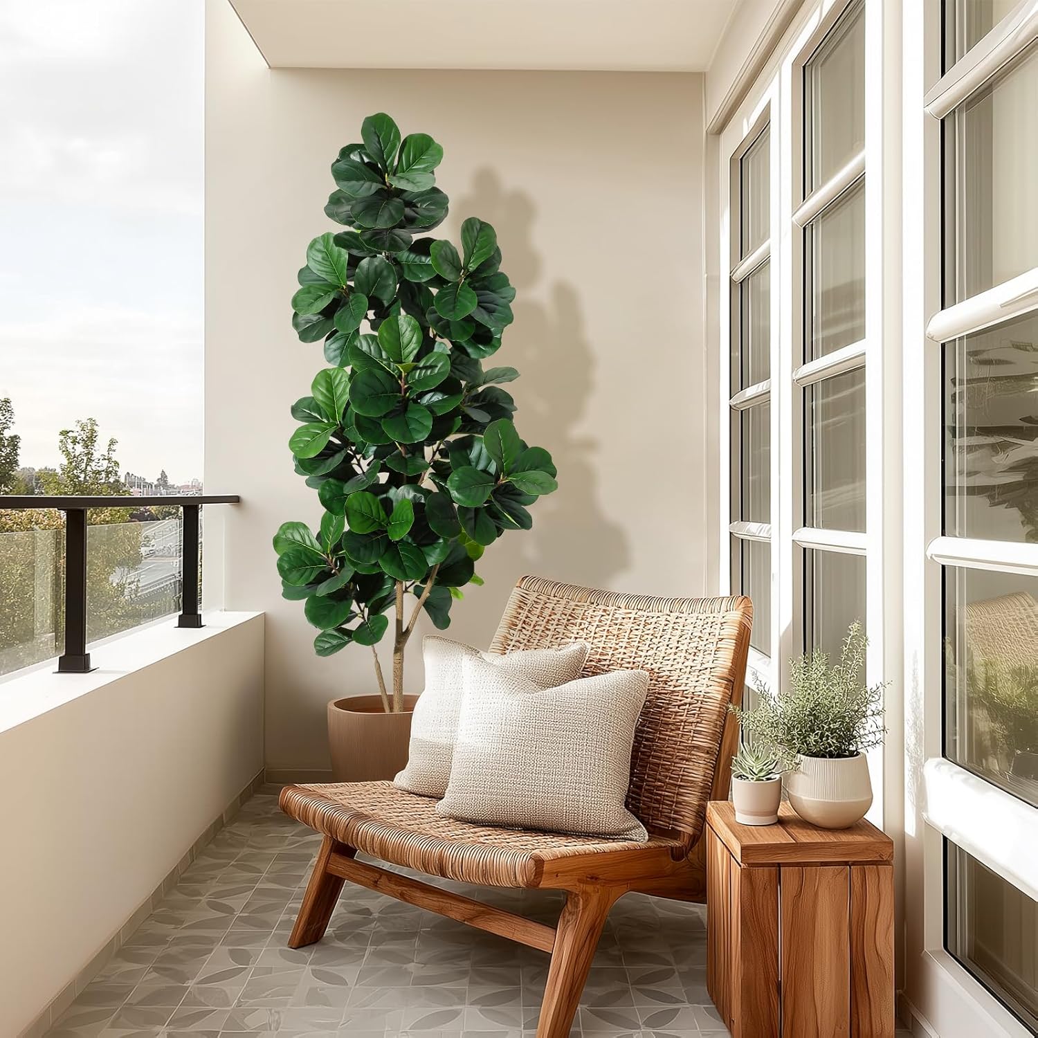 Albero di fico artificiale con - Fiddle Leaf Fig recensione e prezzo